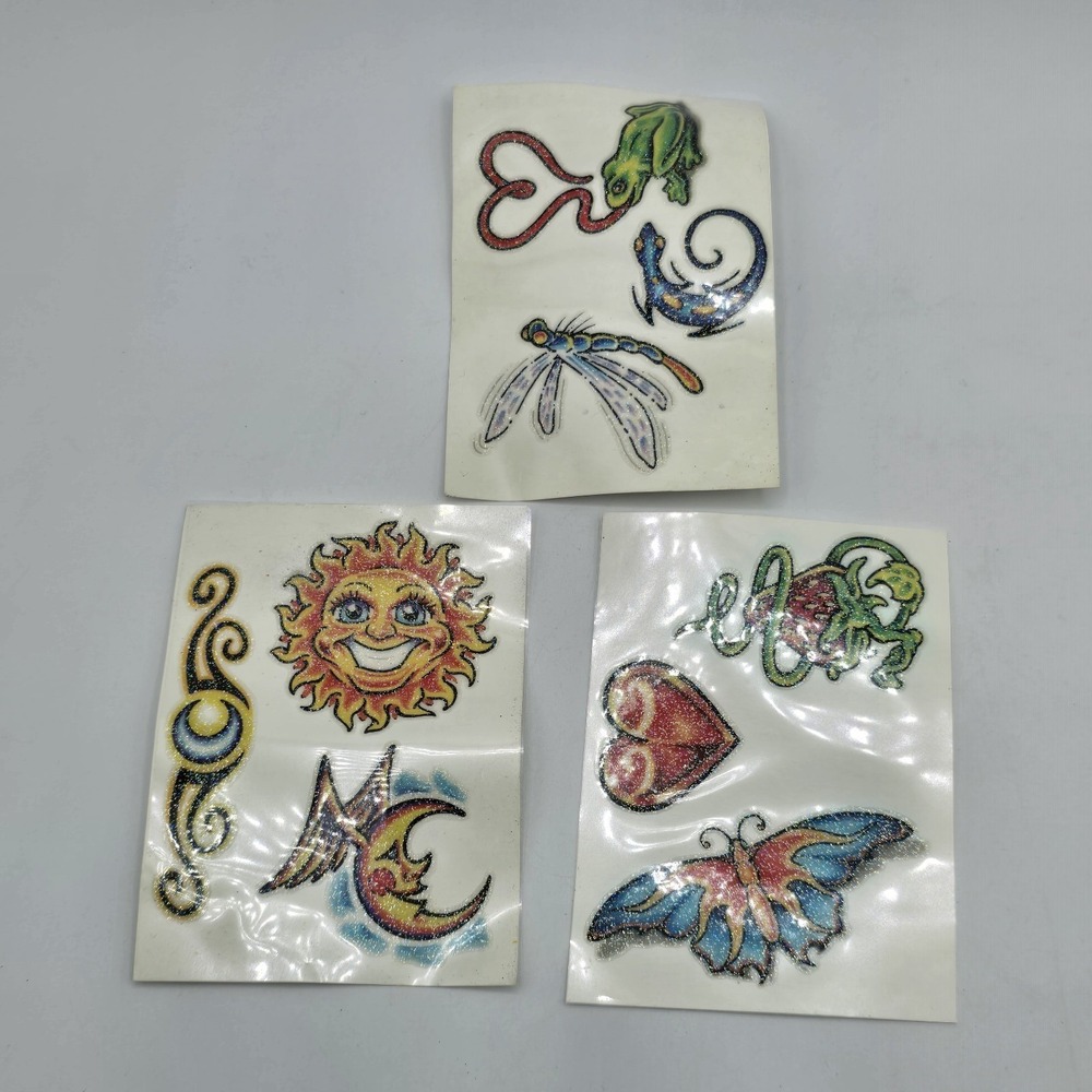 Classic Temporary Tattoo Set Vending Machine‎ Sticker Vintage Celestial Moon
